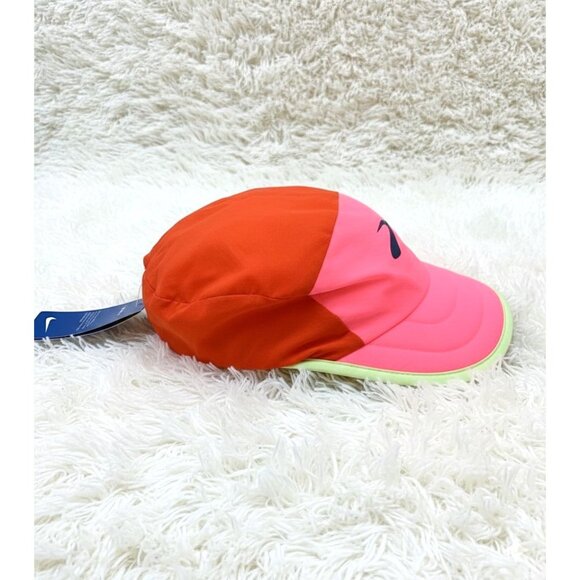NWT Brooks Running Lightweight Packable Hat Adjustable Cap Red Neon Pink - Picture 7 of 9